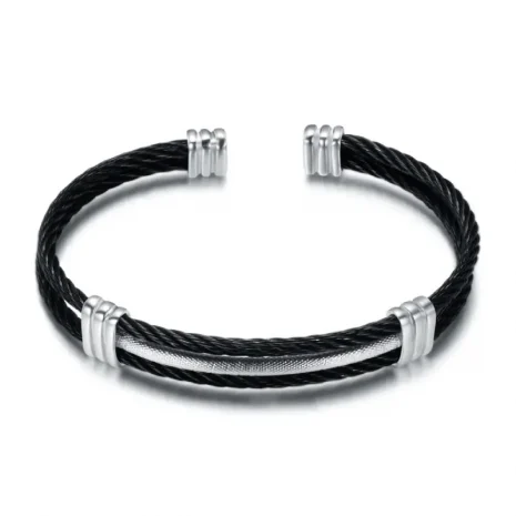 black silver everyday bracelet