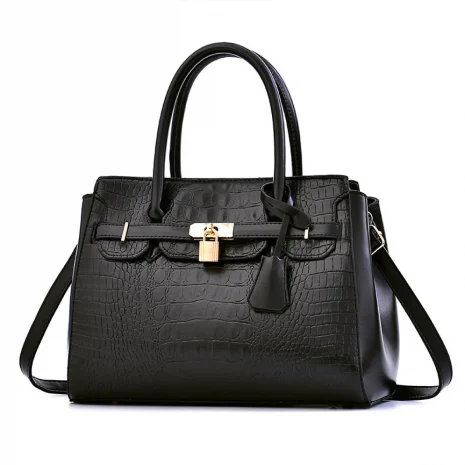 black work tote bag