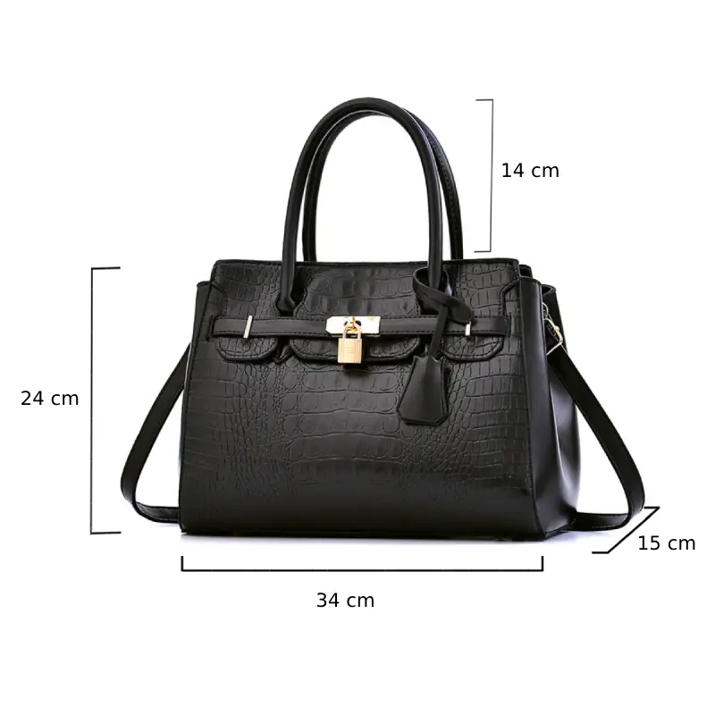 black work tote bag size