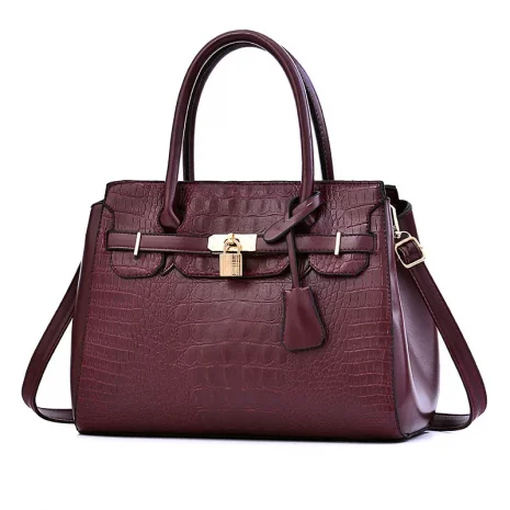 burgundy work tote bag