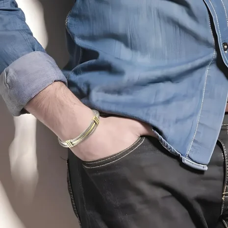 gold and silver bracelet model