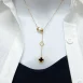 gold clover necklace model