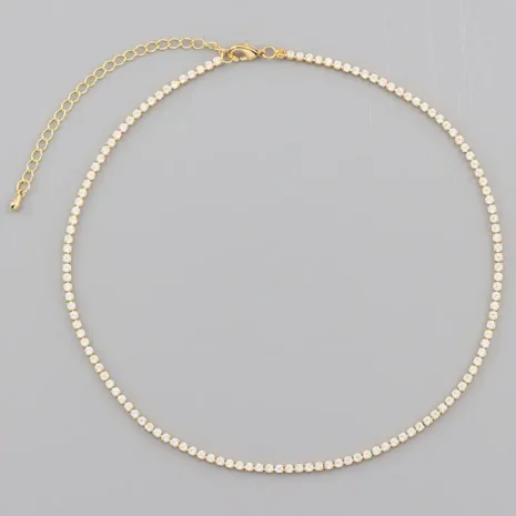 gold tennis necklace