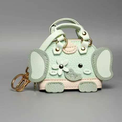 light green coin purse keychain
