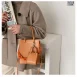 orange statement tote bag model