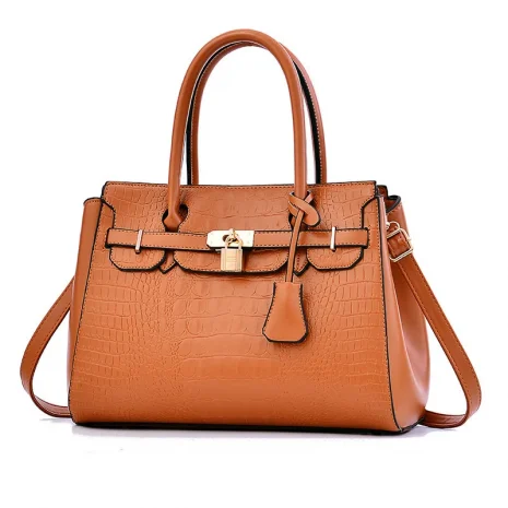 orange work tote bag