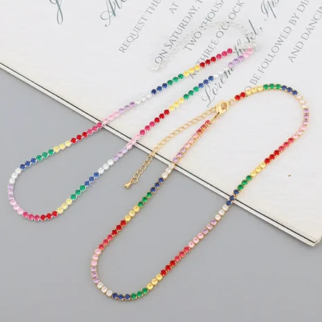 rainbow necklace collection