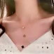 rose gold clover necklace model