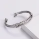 silver cuff cable bracelet