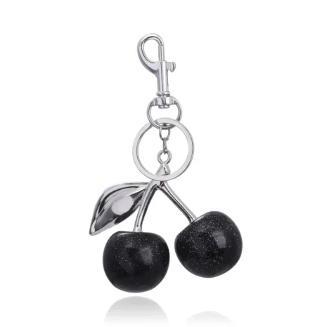 silver fruit keychain