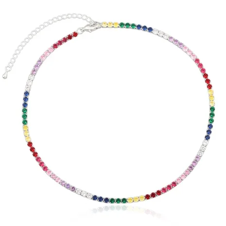 silver rainbow necklace