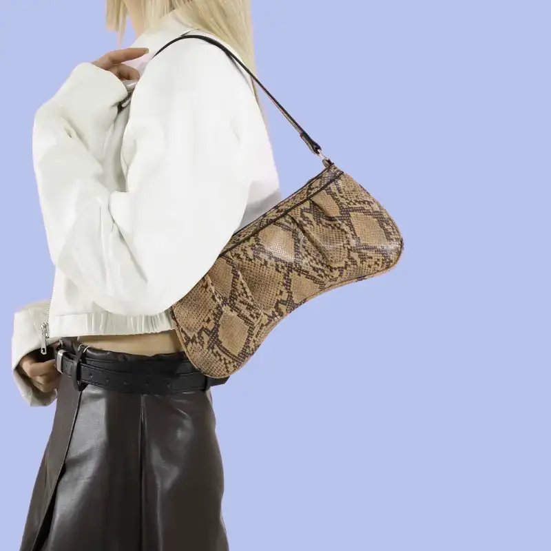 snake baguette bag