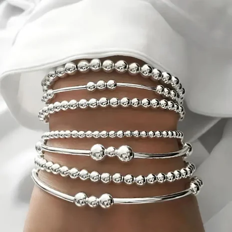 Silver Stackable Bracelets