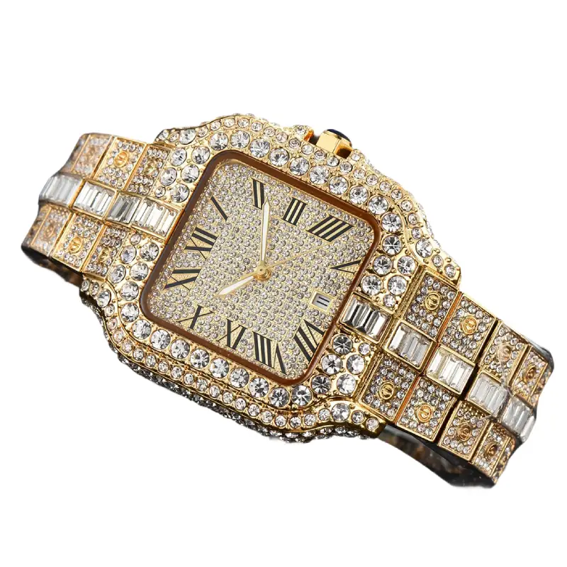 Iced Out Square Watch for Men