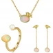 gold vermeil bird jewelry set